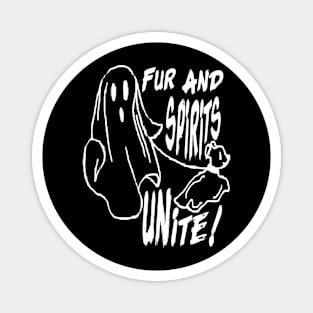 Fur and spirits unite halloween pet Magnet